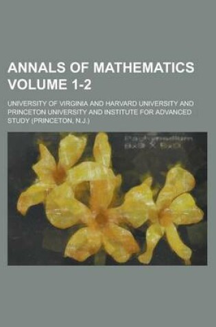 Cover of Annals of Mathematics Volume 1-2