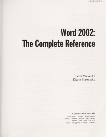 Book cover for Word 2002