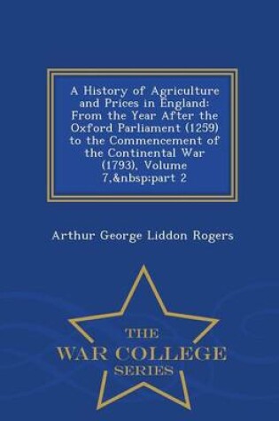 Cover of A History of Agriculture and Prices in England