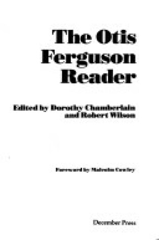 Cover of The Otis Ferguson Reader