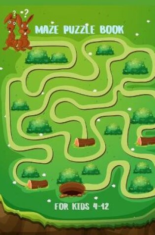 Cover of Maze Puzzle Book for Kids 4-12