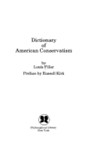 Cover of Dictionary of American Conservatism