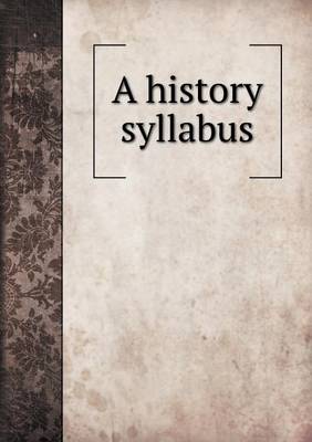 Book cover for A history syllabus