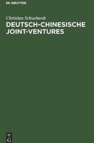 Cover of Deutsch-chinesische Joint-ventures