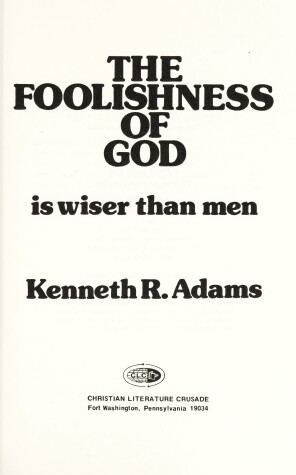 Book cover for Foolishness of God