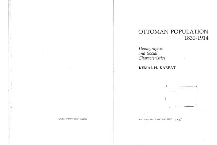 Book cover for Ottoman Population, 1830-1914