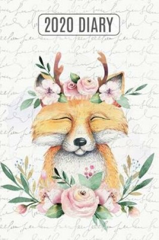 Cover of 2020 Daily Diary Planner, Watercolor Fox & Flowers