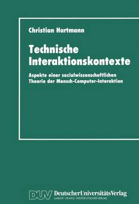 Book cover for Technische Interaktionskontexte