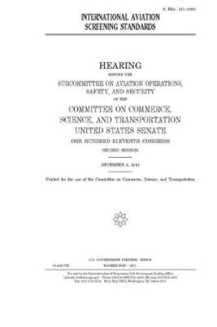 Cover of International aviation screening standards