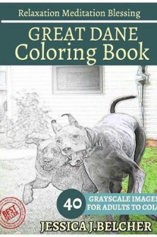 Cover of Great Dane Coloring Book for Adults Relaxation Meditation Blessing