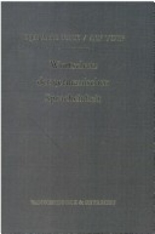 Cover of Wortschatz Der Germanischen Spracheinheit