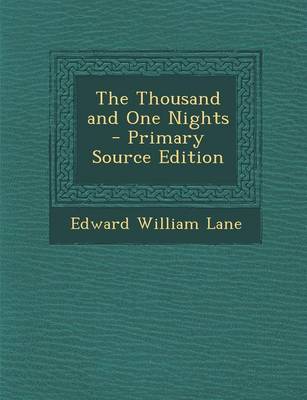 Book cover for The Thousand and One Nights - Primary Source Edition