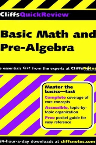 Cover of Cliffsquickreview Basic Math and Pre-Algebra