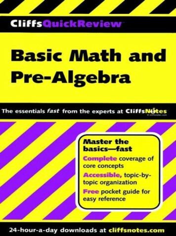 Book cover for Cliffsquickreview Basic Math and Pre-Algebra