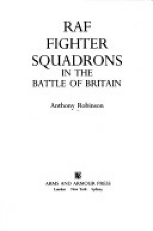 Cover of RAF Fighter Squadrons in the Battle of Britain