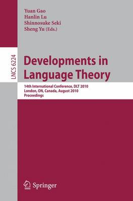 Cover of Developments in Language Theory