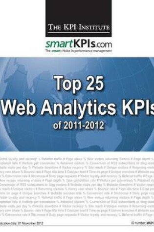 Cover of Top 25 Web Analytics KPIs of 2011-2012