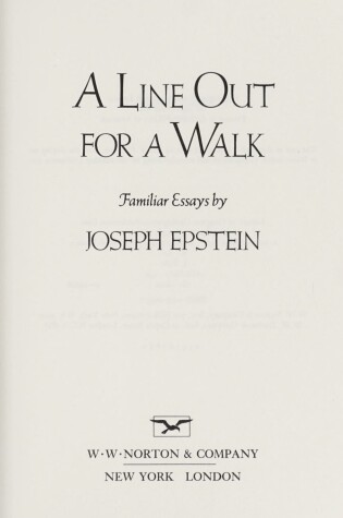 Cover of A Line Out for a Walk