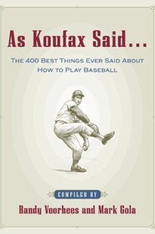 Cover of As Koufax Said--