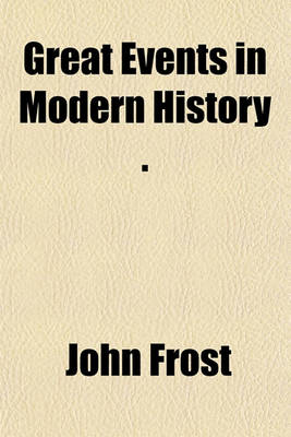 Book cover for Great Events in Modern History .