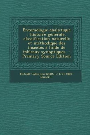 Cover of Entomologie Analytique