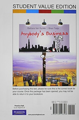 Cover of Anybody's Business, Student Value Edition Plus 2014 Mybizlab with Pearson Etext -- Access Card Package