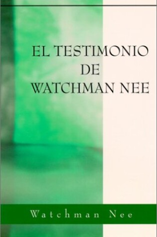 Cover of El Testimonio de Watchman Nee