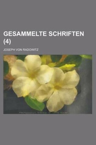 Cover of Gesammelte Schriften (4)