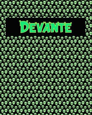 Book cover for 120 Page Handwriting Practice Book with Green Alien Cover Devante