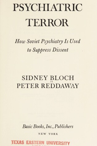 Cover of Psychiatric Terror