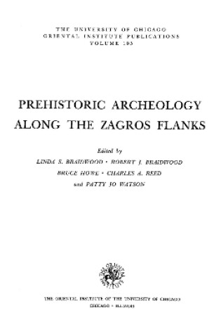 Cover of Prehistoric Archaeology along the Zagros Flanks