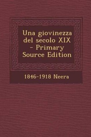 Cover of Una Giovinezza del Secolo XIX - Primary Source Edition