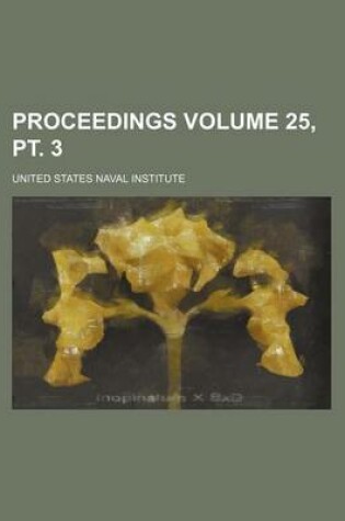 Cover of Proceedings Volume 25, PT. 3