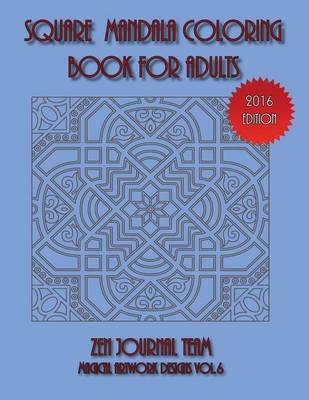 Book cover for Square Mandala Coloring Book For Adults