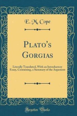 Cover of Plato's Gorgias