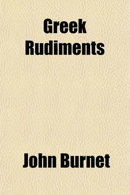 Book cover for Greek Rudiments