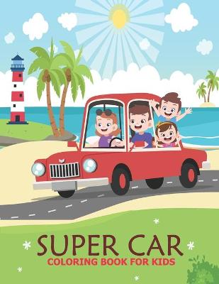 Book cover for Super car coloring book for kids