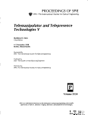 Book cover for Telemanipulator and Telepresence Technologies-No. 5