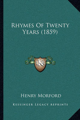 Book cover for Rhymes of Twenty Years (1859)