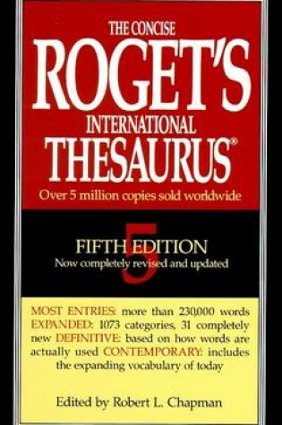Cover of Concise Roget's International Thesaurus