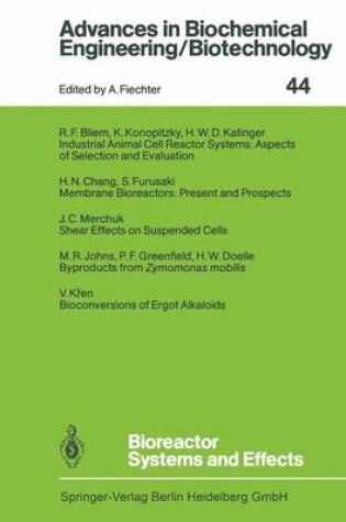 Cover of Bioreactor Systems and Effects