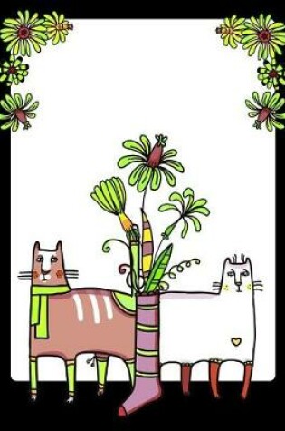 Cover of My Big Fat Journal Notebook For Cat Lovers Funny Cats In Socks With Flowers 10