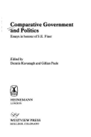 Cover of Comparative Government And Politics