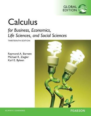 Book cover for Calculus for Business, Economics. Life Sciences and Social Sciences, OLP with eText, Global Edition