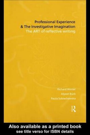 Cover of Professional Experience and the Investigative Imagination