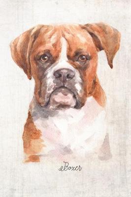Book cover for Boxer Dog Portrait Notebook
