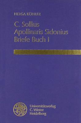 Book cover for C. Sollius Apollinaris Sidonius. Briefe. Buch I