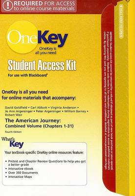 Book cover for The OneKey Blackboard, Student Access Kit, American Journey