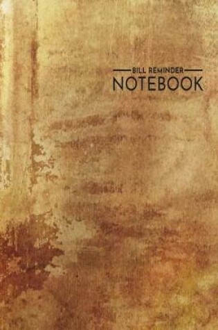 Cover of Bill Reminder Notebook