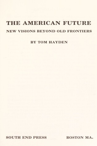 Cover of The American Future